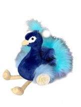 Aurora World Blue 12&quot; PEACOCK Plush Luxe Boutique Mora PBS Kids Stuffed Animal - £7.82 GBP