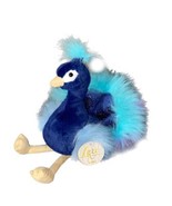 Aurora World Blue 12&quot; PEACOCK Plush Luxe Boutique Mora PBS Kids Stuffed ... - $13.87 CAD