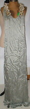 New Womens Adam Lippes NWT Silk Long Dress 6 Cupro Gray Seashell Green Silver - £2,263.29 GBP