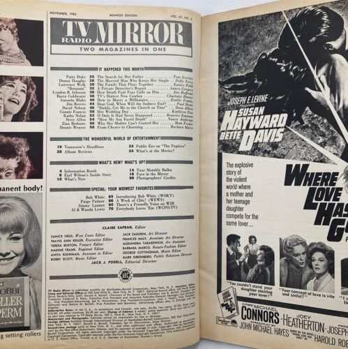 VTG TV Radio Mirror Magazine November 1964 Vol 62 #6 Donna Douglas No Label Item image 2