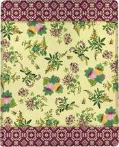 Field Day Flowers Throw Blanket By Terri Conrad Designs 50x60 inches Made in USA - £13.92 GBP