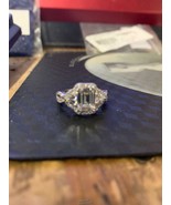 Silver Princess Cut Ring Cubic Zirconia Sterling Silver 8 - $90.93 CAD