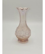 Imperial Art Glass Pink Carnival Flower Vase 6.5&quot; - $32.17