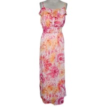 Pink and Orange Tie Dye Maxi Dress Size Large - £19.78 GBP