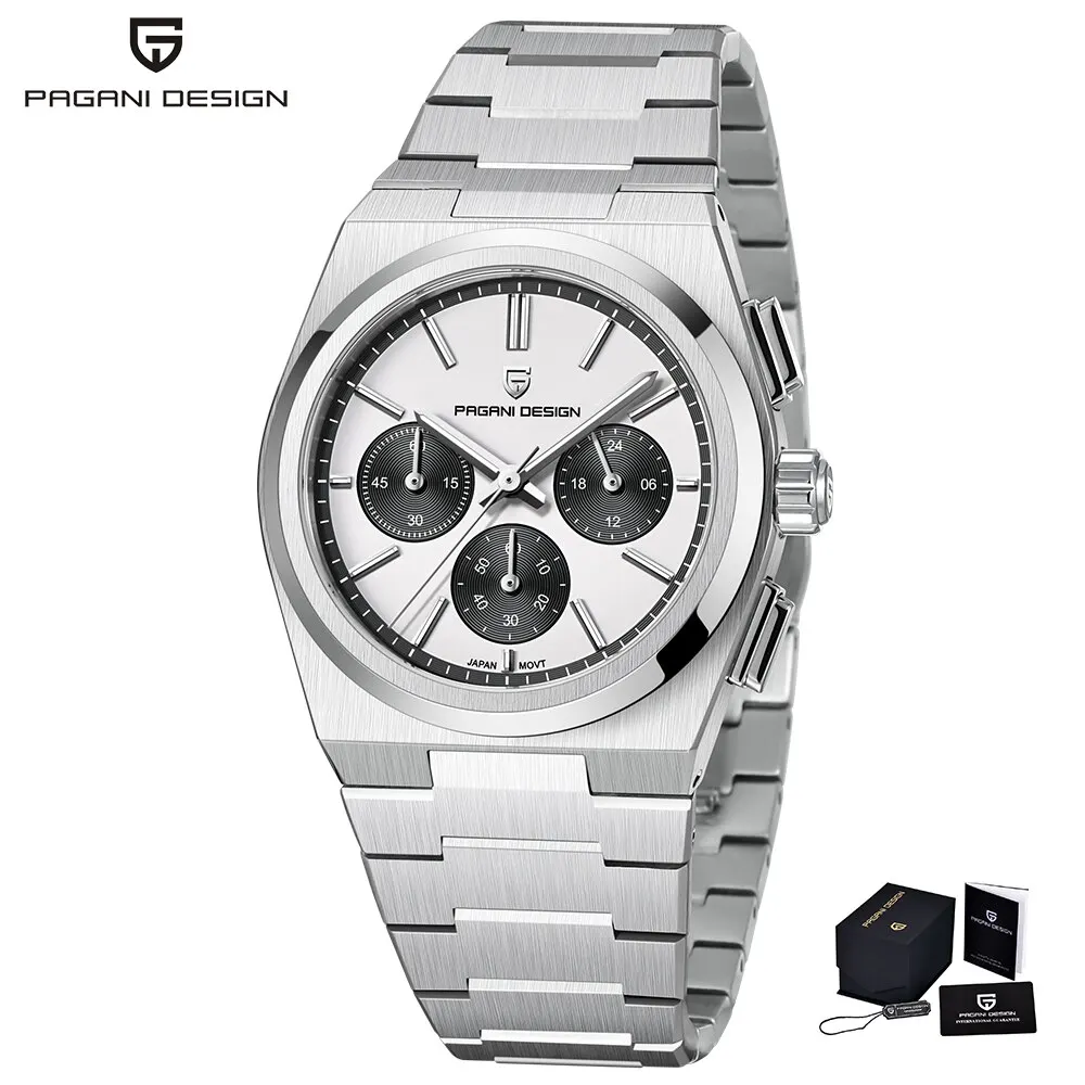 New Men Watches Quartz Business Watches VK63 Mens Clock Top Brand Luxury... - £188.78 GBP