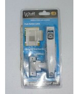 Wright V333WH WHITE Steel Push Button Latch 1-3/4 in. Hole Spacing - $21.61 CAD