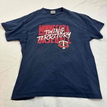 Minnesota Twins MLB Badeball T-Shirt Red Blue Short Sleeve Crew Neck M - $16.83