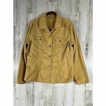 Chicos Gold Denim Jacket Trucker Style Size 2 or Large - £15.62 GBP