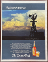 1985 Old Grand Dad Bourbon Vintage Print Ad The Spirit Of America Whiskey - $14.45