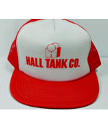Vintage Hall Tank Co Red Snapback Trucker Hat Cap Mesh Back S.T. ST-110 - $7.99