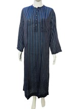 Doen Neu ohne Etikett Damen gestreift blau lang Baumwolle Maxi Midi Kleid... - £153.00 GBP