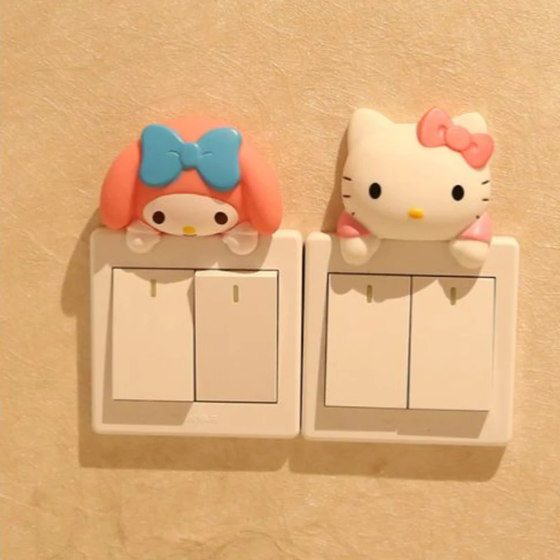 Io room decor switch accessories hello kitty my melody cute beauty wall stickers socket thumb200