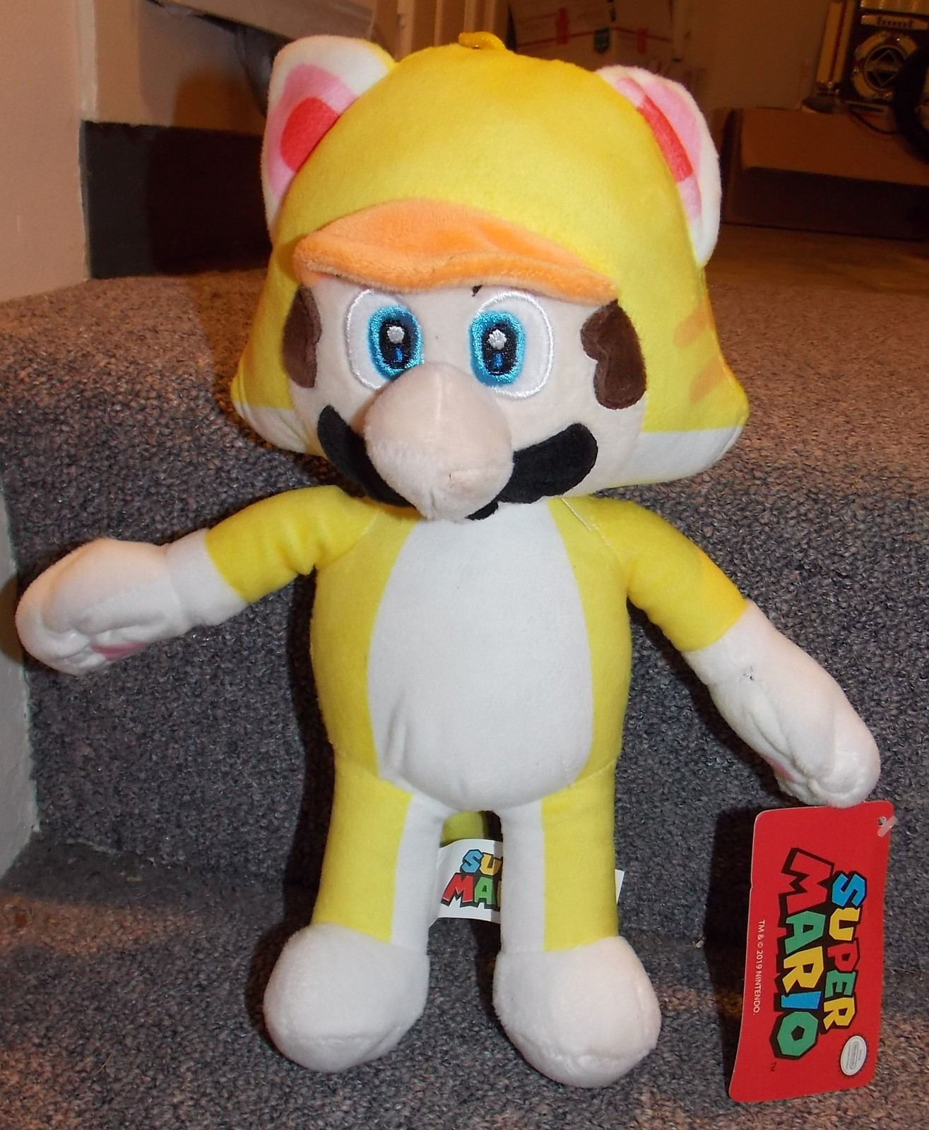2019 Nintendo Super Mario Bros Mario in Cat Suit Plush Stuffed Toy New With Tag - £19.58 GBP