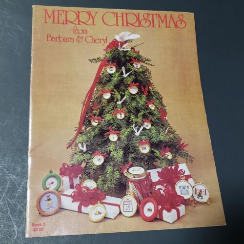 Merry Christmas from Barbara & Cheryl Cross Stitch Patterns Book 2 Vintage 1979 - $5.57