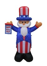 Patriotic Inflatable American Flag Happy 4TH Of July Banner Uncle Sam Decoration - £39.95 GBP