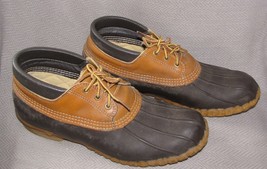 Vintage LL Bean Maine Hunting Shoe Men&#39;s Gumshoe Duck Low Lo Boots Size 10 Brown - £39.46 GBP