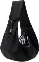 Reversible Small Dog Carrier Sling Tote Bag for Pets 3-10 Lbs Black / Ch... - £8.65 GBP