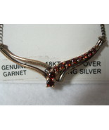 GARNET 18 inch Necklace in 18KT Gold over Sterling Silver - NWT - £56.09 GBP