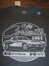 VINTAGE STYLE 1963 CORVETTE GM CHEVROLET STING RAY Car T-Shirt LARGE NEW... - $19.80