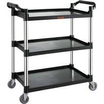 VEVOR Utility Service Cart, 3 Shelf Heavy Duty 154LBS Food Service Cart,... - $101.99