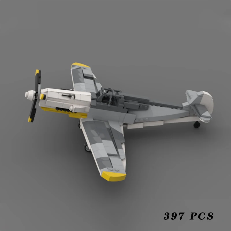 Military Equipment BF 109E Winter Camo Combat Aircrafts MOC Building Block - £52.74 GBP