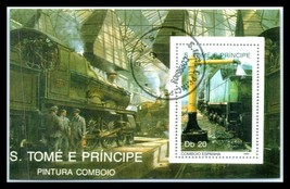 1989 Sao Tome And Principe Souvenir Sheet - Locomotives &quot;C&quot; K2 - £5.17 GBP