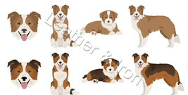 New Border Collie Brown Tri Color Pattern Dog Vinyl Checkbook Cover - £6.99 GBP