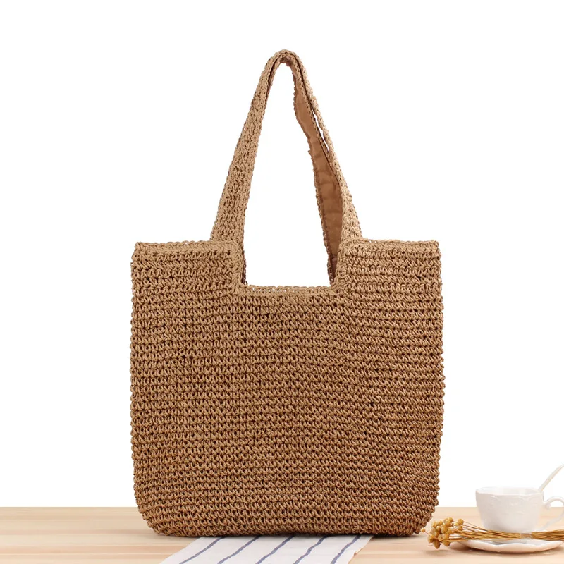 Women Summer Straw Handbags Handmade Large Capacity  Crossbody Bags Woven Shoppi - £55.21 GBP