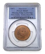2007 James Madison Mint Error que Falta Edge Letras Pulsado Thru Calidad... - €88,98 EUR