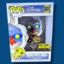 Funko Pop! Disney Rafiki With Simba Hot Topic Diamond Glitter Exclusive 301 - $278.74 MXN