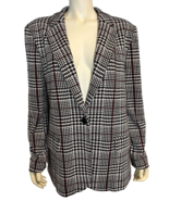 NWOT Jones New York Black and White Houndstooth Knit Lined One Button Bl... - $39.45 CAD