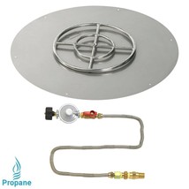 American Fireglass SS-RFPMKIT-P-36 36 in. Round Stainless Steel Flat Pan... - $609.66