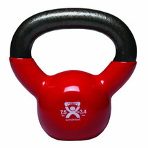 CanDo Vinyl-Coated Kettlebell, Red, 7.5 Pound - £102.11 GBP