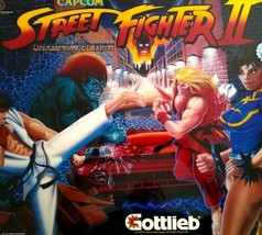 Street Fighter II Pinball Game Translite Artwork Original 1992 NOS  - £169.73 GBP