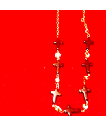 Beautiful Hematite Cross Necklace AND Earring Set - £16.28 GBP