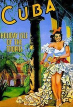 Cuba - Holiday Isle of the Tropics - 1949 - Travel Advertising Poster - $32.99