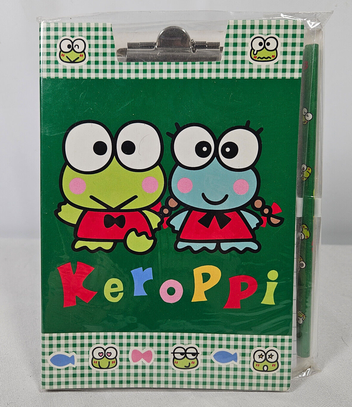 Vintage Hello Kitty KEROPPI Sanrio 30 Sheet Set Clipboard & Pencil 2000 UNUSED - $29.95