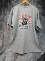 American Made Union Proud T Shirt 2X-Large USA Bayside Heavy Weight USW ... - $19.00