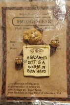 Boyds Bears Vintage Fridgewear Magnet Balanced Diet Cookie in each Hand ... - $6.83