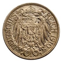 1910-A German 25 Pfennig Brilliant Uncirculated Condition KM #18 - $37.74