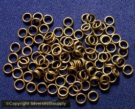 4mm Bronze plated split rings jump rings 100pcs clasp or charm attachment fpc283 - £2.29 GBP