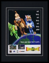 Rampage World Tour 1997 Playstation PS1 Framed 11x14 ORIGINAL Advertisement  - £27.68 GBP