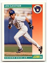 1992 Score #246 Jim Gantner    Milwaukee Brewers Baseball Cards EX/NM ID:60477 - $1.67