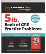 5 lb. Book of GRE Practice Problems: 1,400+ Practice Problems in Book an... - $15.00