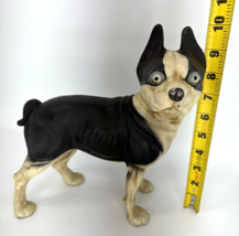 Cast Iron Doorstop Boston Terrier Bulldog Dog Cast Iron Door Stop Heavy 10&quot; - £92.00 GBP