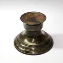 Vintage GATCO Solid Brass OLIVE GREEN 4.75” Cylinder Decorative Candle Holder - £10.24 GBP