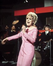 Dusty Springfield on stage performing on TV show in pink dress 24x30 Poster - $29.99