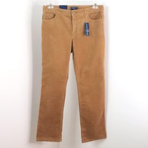 New Chaps Women&#39;s 10 Tan Corduroy Slimming Fit Straight Leg Pants - $27.00