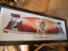 ALABAMA CRIMSON TIDE Framed  Print &quot;Pride of the Capstone&quot;   National Ch... - £99.09 GBP