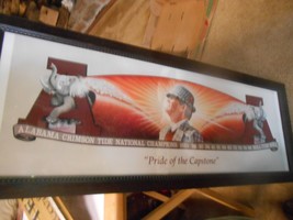 ALABAMA CRIMSON TIDE Framed  Print &quot;Pride of the Capstone&quot;   National Ch... - £99.35 GBP